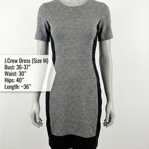 J. Crew Women's Long Sleeve Dress in Gray and Black